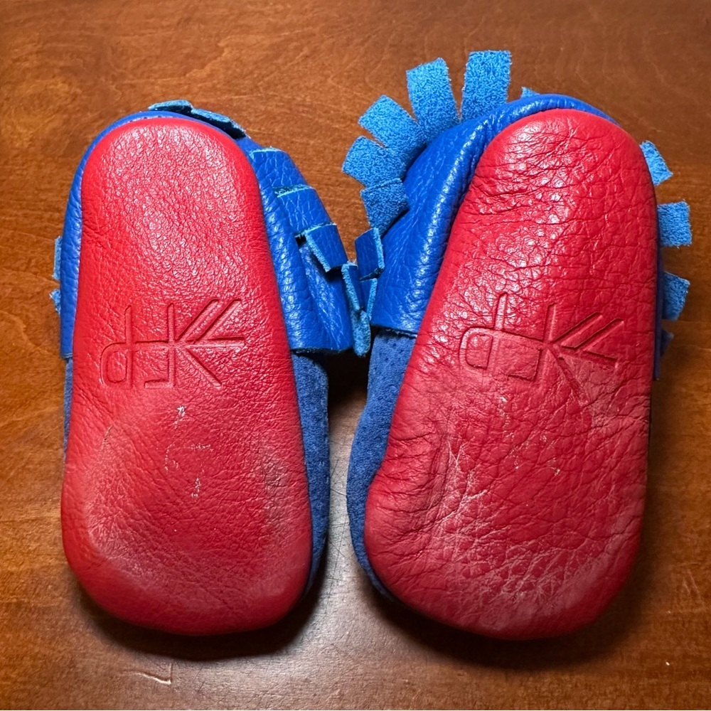 Freshly Picked blue suede moccasins size 2 - Picture 3 of 3